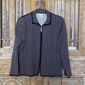 EXCLUSIVELY MISOOK FULL ZIP CARDIGAN SWEATER L P